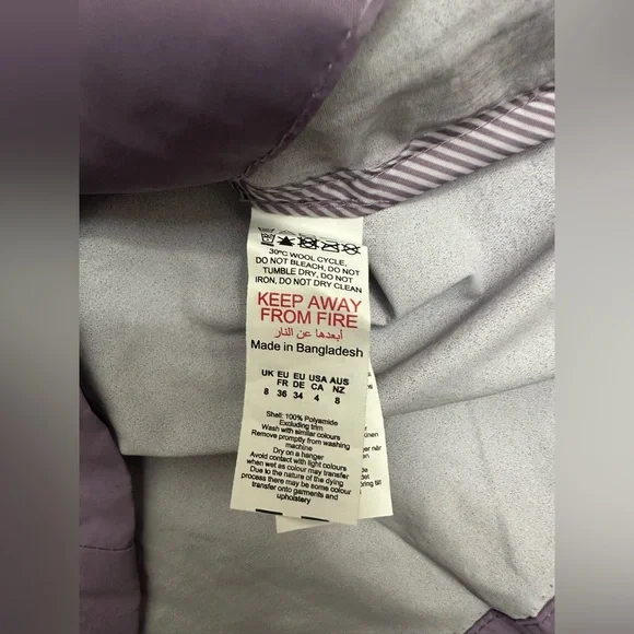 NWT Boohoo Hooded contrast Trim Mac Lilac windbreaker size 4 - Picture 7 of 8